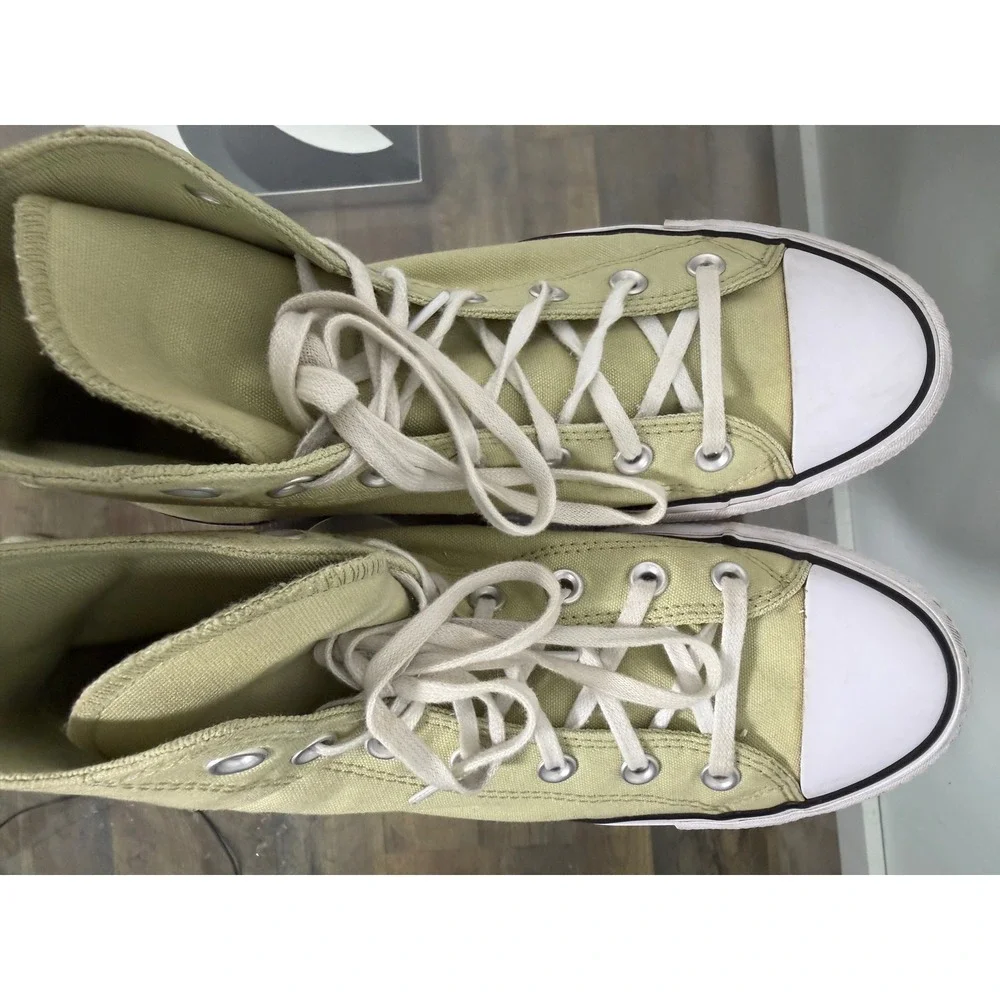 Converse Chuck Taylor All Star Lift High Top Sage Green Sneakers A03386F Size 9